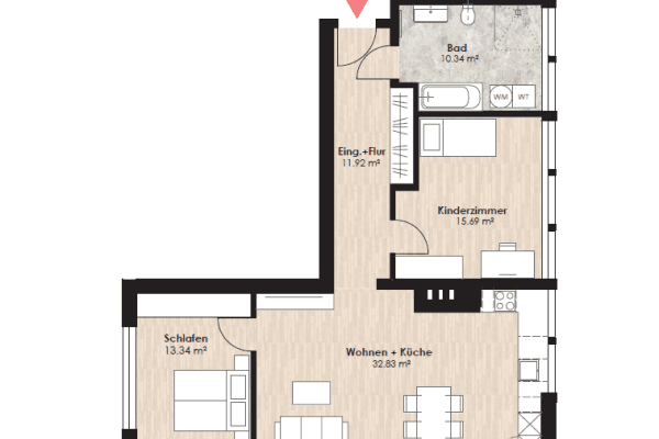 Prenájom bytu 3-izbový 84 m², Jägerstr. 38a, Lünen Prenájom bytu 3-izbový 84 m², Jägerstr. 38a, Lünen