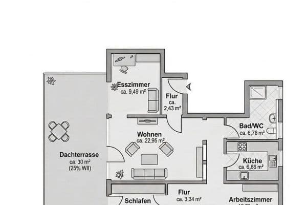Prenájom bytu 3-izbový 89 m², Schuhgasse 18, Herrenberg Prenájom bytu 3-izbový 89 m², Schuhgasse 18, Herrenberg