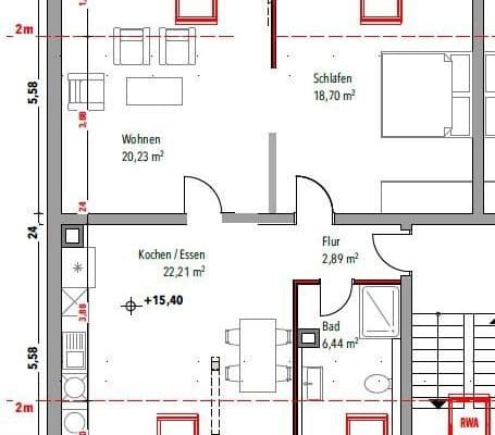 Prenájom bytu 2-izbový 62 m², Waldhofstraße 79-81, Mannheim, Bádensko-Wurttembersko Prenájom bytu 2-izbový 62 m², Waldhofstraße 79-81, Mannheim, Bádensko-Wurttembersko