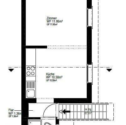 Prenájom bytu 1-izbový 25 m², Von-Gall-Str. 4, Bochum Prenájom bytu 1-izbový 25 m², Von-Gall-Str. 4, Bochum