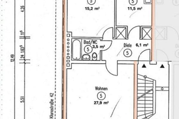 Prenájom bytu 2-izbový 63 m², Julienstraße 1, Essen, Severné Porýnie - Westfálsko Prenájom bytu 2-izbový 63 m², Julienstraße 1, Essen, Severné Porýnie - Westfálsko