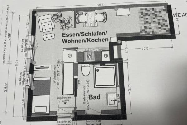 Prenájom bytu 1-izbový 31 m², Nürnberg Prenájom bytu 1-izbový 31 m², Nürnberg