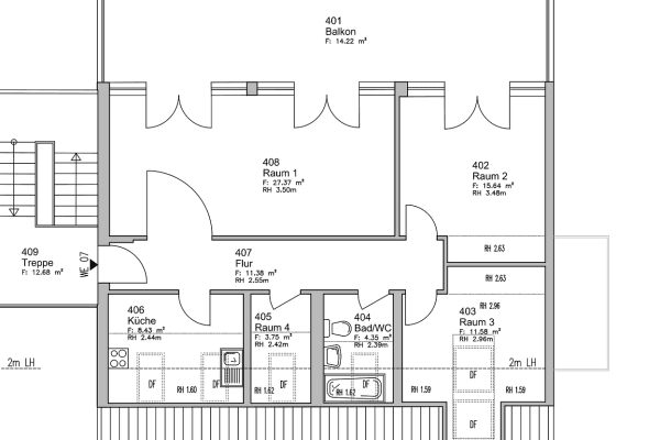 Prenájom bytu 3-izbový 90 m², Velten, Brandenbursko Prenájom bytu 3-izbový 90 m², Velten, Brandenbursko