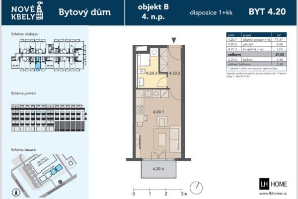Prenájom bytu 1-izbový 28 m², Mladoboleslavská, Praha Prenájom bytu 1-izbový 28 m², Mladoboleslavská, Praha