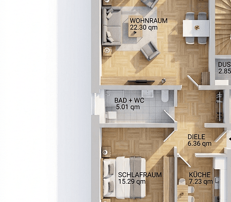 Prenájom bytu 2-izbový 59 m², Gartenstraße 73, Mönchengladbach, Severné Porýnie - Westfálsko Prenájom bytu 2-izbový 59 m², Gartenstraße 73, Mönchengladbach, Severné Porýnie - Westfálsko