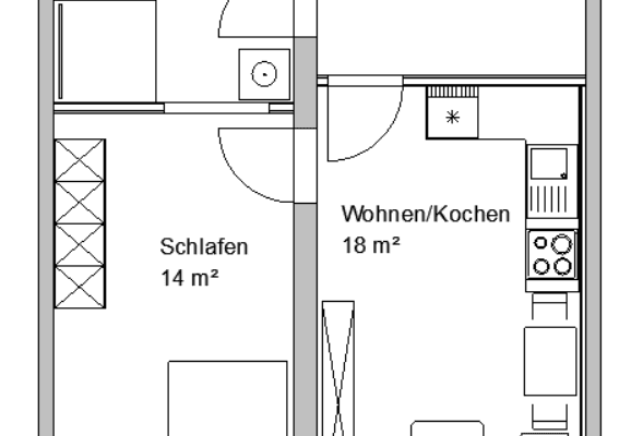 Prenájom bytu 1-izbový 46 m², Schlaurother Str. 10, Görlitz, Sasko Prenájom bytu 1-izbový 46 m², Schlaurother Str. 10, Görlitz, Sasko