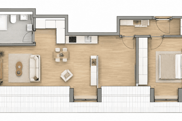 Prenájom bytu 2-izbový 46 m², Landshuter Str. 59, Freising, Bavorsko Prenájom bytu 2-izbový 46 m², Landshuter Str. 59, Freising, Bavorsko