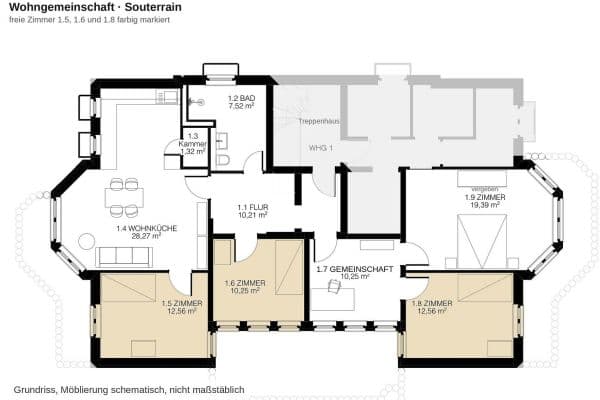 Prenájom bytu 1-izbový 11 m², Berlin, Berlín Prenájom bytu 1-izbový 11 m², Berlin, Berlín