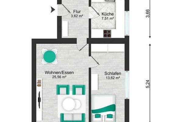 Prenájom bytu 2-izbový 61 m², Brandvorwerkstraße 72, Leipzig, Sasko Prenájom bytu 2-izbový 61 m², Brandvorwerkstraße 72, Leipzig, Sasko