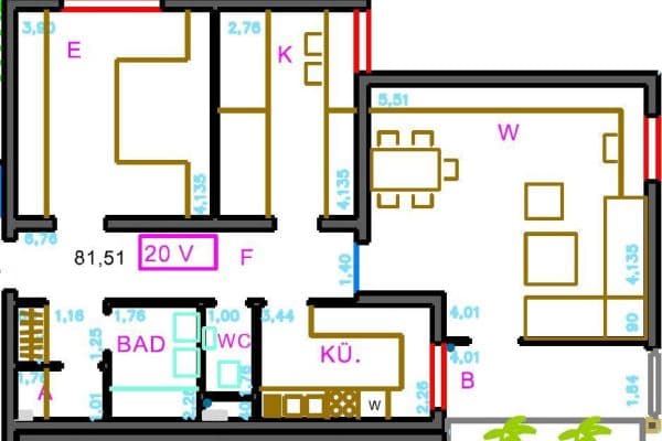 Prenájom bytu 3-izbový 84 m², Renningen Prenájom bytu 3-izbový 84 m², Renningen