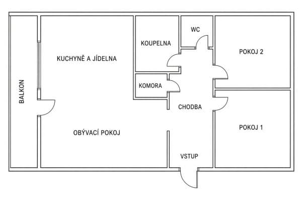 Predaj bytu 3-izbový 74 m², Šluknovská, Praha Predaj bytu 3-izbový 74 m², Šluknovská, Praha