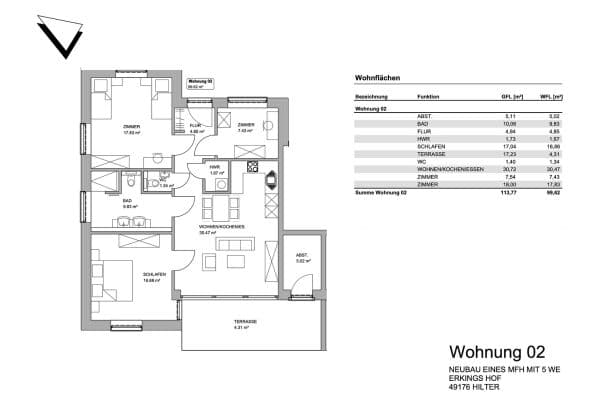 Predaj bytu 4-izbový 100 m², Erkings Hof 2, Hilter Predaj bytu 4-izbový 100 m², Erkings Hof 2, Hilter