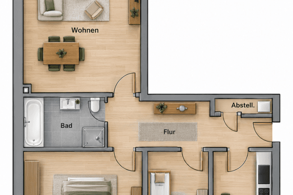 Prenájom bytu 3-izbový 83 m², Königsberger Str. 2, Moers Prenájom bytu 3-izbový 83 m², Königsberger Str. 2, Moers