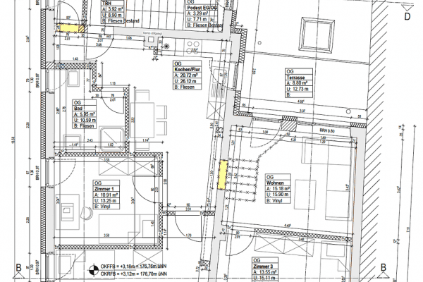 Prenájom bytu 4-izbový 91 m², Würzburg, Bavorsko Prenájom bytu 4-izbový 91 m², Würzburg, Bavorsko