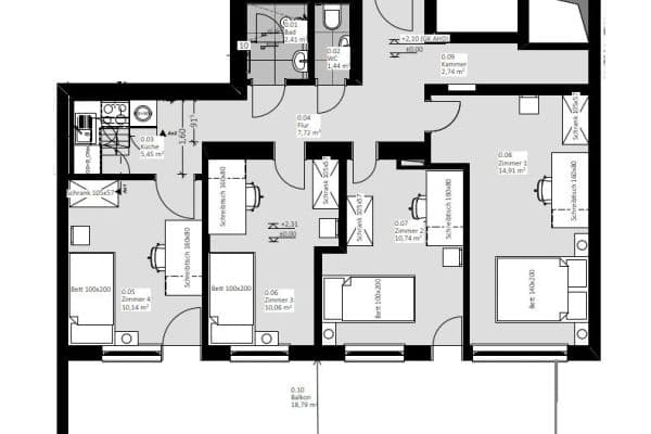 Prenájom bytu 14 m², Terofalstraße 53, München, Bavorsko Prenájom bytu 14 m², Terofalstraße 53, München, Bavorsko