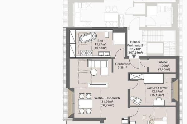 Predaj bytu 3-izbový 83 m², Grafing bei München, Bavorsko Predaj bytu 3-izbový 83 m², Grafing bei München, Bavorsko