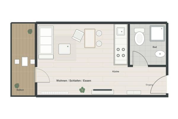 Predaj bytu 1-izbový 22 m², Brettergartenstr. 94, Nürnberg Predaj bytu 1-izbový 22 m², Brettergartenstr. 94, Nürnberg