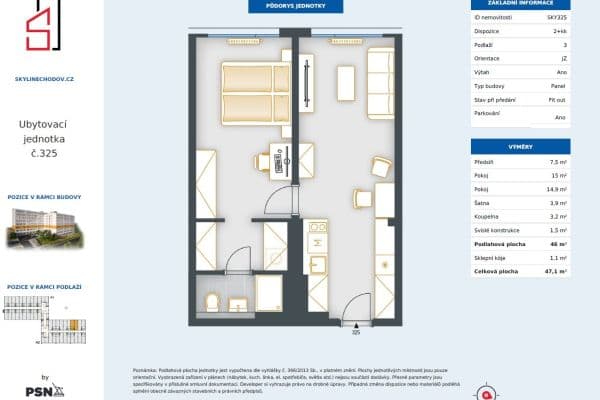 Predaj bytu 2-izbový 46 m², Čenětická, Praha Predaj bytu 2-izbový 46 m², Čenětická, Praha