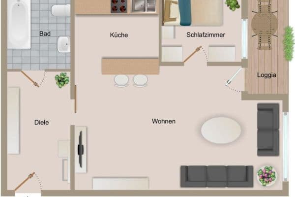 Prenájom bytu 2-izbový 52 m², Bachstraße 50, Herten Prenájom bytu 2-izbový 52 m², Bachstraße 50, Herten