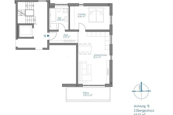 Prenájom bytu 2-izbový 68 m², Augsburg Prenájom bytu 2-izbový 68 m², Augsburg