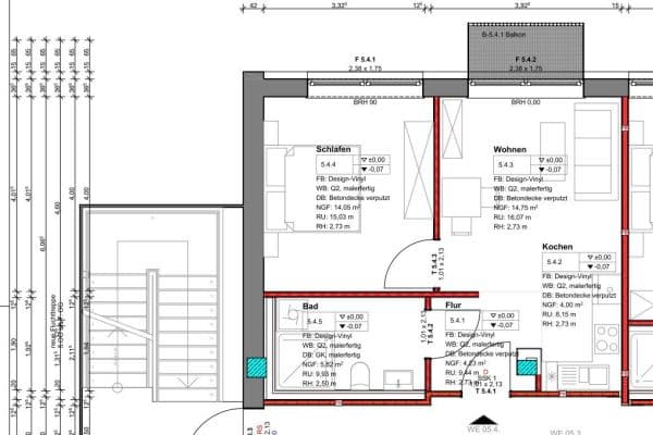Prenájom bytu 2-izbový 43 m², Bahnhofplatz 1a, Hof Prenájom bytu 2-izbový 43 m², Bahnhofplatz 1a, Hof