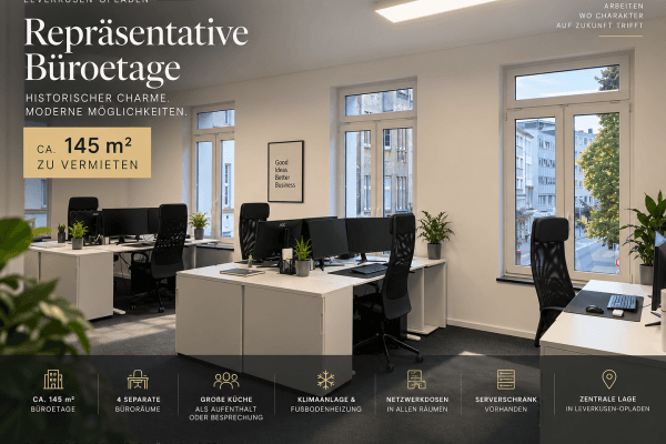 Prenájom kancelárie 145 m², Leverkusen Prenájom kancelárie 145 m², Leverkusen