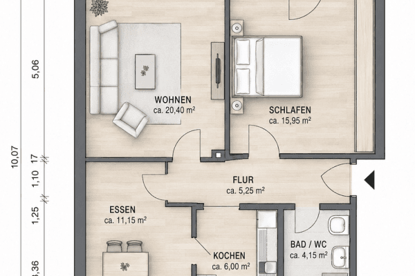 Predaj bytu 3-izbový 65 m², Rastatt Predaj bytu 3-izbový 65 m², Rastatt
