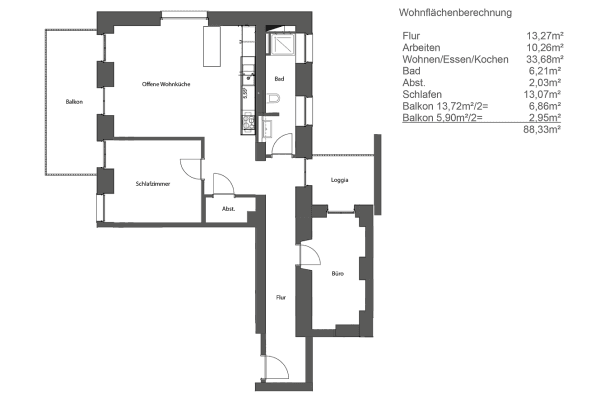 Prenájom bytu 3-izbový 89 m², Offenbach Prenájom bytu 3-izbový 89 m², Offenbach
