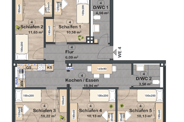 Prenájom bytu 85 m², Fürtherstr. 44, Nürnberg, Bavorsko Prenájom bytu 85 m², Fürtherstr. 44, Nürnberg, Bavorsko