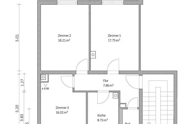 Predaj bytu 3-izbový 73 m², Nürnberg, Bavorsko Predaj bytu 3-izbový 73 m², Nürnberg, Bavorsko