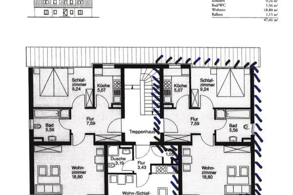 Prenájom bytu 2-izbový 48 m², Bergstraße 20, Mittenwalde Prenájom bytu 2-izbový 48 m², Bergstraße 20, Mittenwalde