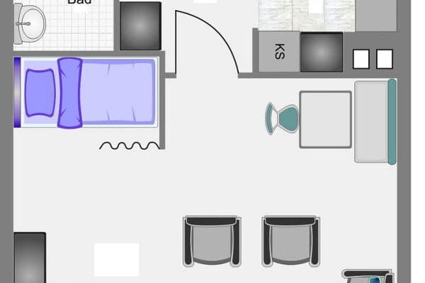 Prenájom bytu 1-izbový 40 m², Hohenstein 45, Wuppertal Prenájom bytu 1-izbový 40 m², Hohenstein 45, Wuppertal