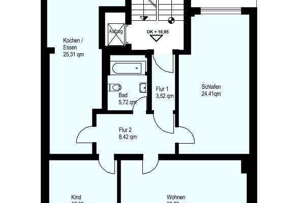 Prenájom bytu 3-izbový 120 m², F1/4, Mannheim Prenájom bytu 3-izbový 120 m², F1/4, Mannheim