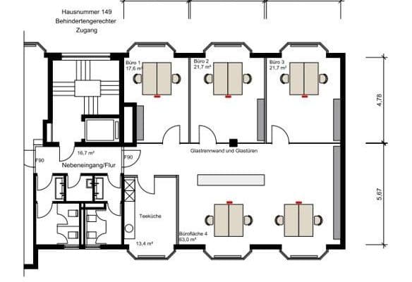 Prenájom kancelárie 146 m², Silberburgstr. 151, Stuttgart, Bádensko-Wurttembersko Prenájom kancelárie 146 m², Silberburgstr. 151, Stuttgart, Bádensko-Wurttembersko
