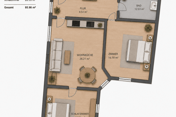 Predaj bytu 3-izbový 86 m², Berlin, Berlín Predaj bytu 3-izbový 86 m², Berlin, Berlín