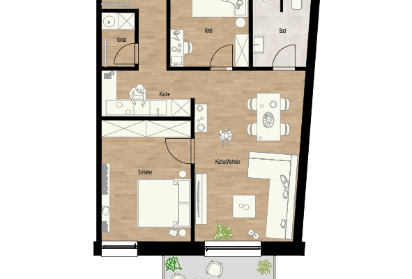 Prenájom bytu 3-izbový 65 m², Bahnhofstarße 52, Mörlenbach, Hesensko Prenájom bytu 3-izbový 65 m², Bahnhofstarße 52, Mörlenbach, Hesensko