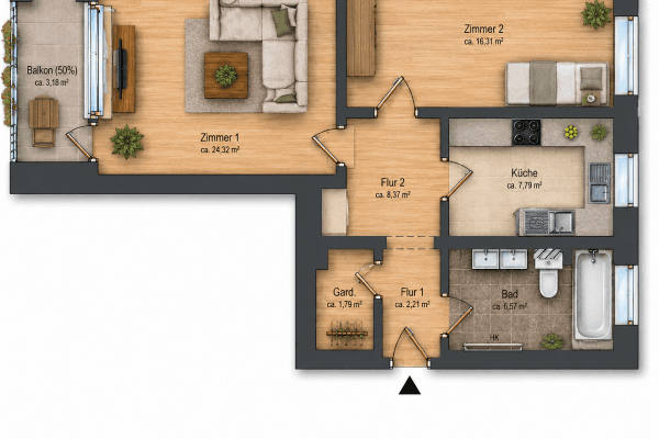 Prenájom bytu 2-izbový 67 m², Barmstedt Prenájom bytu 2-izbový 67 m², Barmstedt