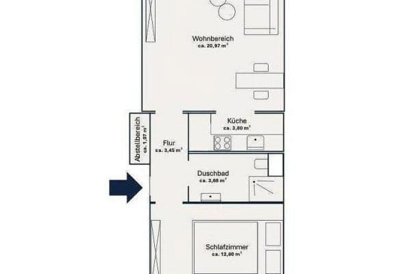 Predaj bytu 2-izbový 48 m², Bad Schwartau Predaj bytu 2-izbový 48 m², Bad Schwartau