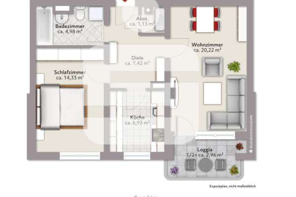 Prenájom bytu 2-izbový 56 m², Planegg / Martinsried, Bavorsko Prenájom bytu 2-izbový 56 m², Planegg / Martinsried, Bavorsko