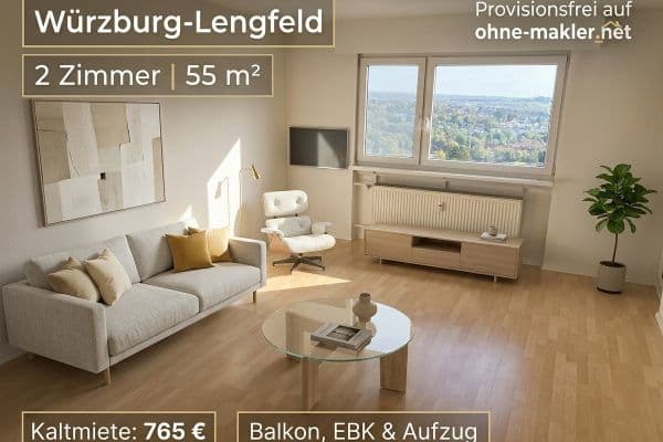 Prenájom bytu 2-izbový 55 m², Würzburg, Bavorsko Prenájom bytu 2-izbový 55 m², Würzburg, Bavorsko