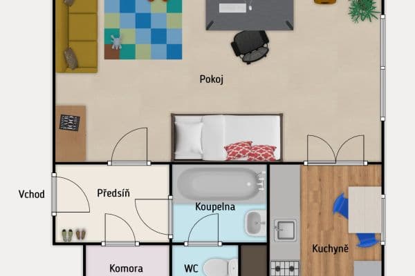 Prenájom bytu 1-izbový 39 m², Klánova, Praha Prenájom bytu 1-izbový 39 m², Klánova, Praha