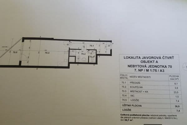 Prenájom bytu 1-izbový 37 m², Hornoměcholupská, Praha Prenájom bytu 1-izbový 37 m², Hornoměcholupská, Praha