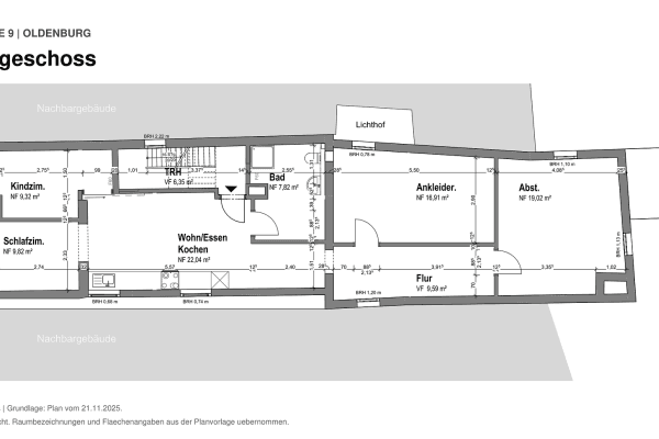 Prenájom bytu 4-izbový 95 m², Gaststraße 9, Oldenburg, Dolné Sasko Prenájom bytu 4-izbový 95 m², Gaststraße 9, Oldenburg, Dolné Sasko