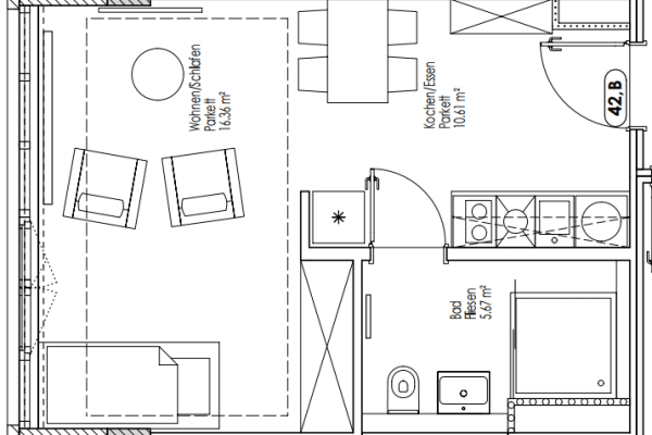 Prenájom bytu 1-izbový 34 m², Fürstenrieder Str. 285, München, Bavorsko Prenájom bytu 1-izbový 34 m², Fürstenrieder Str. 285, München, Bavorsko