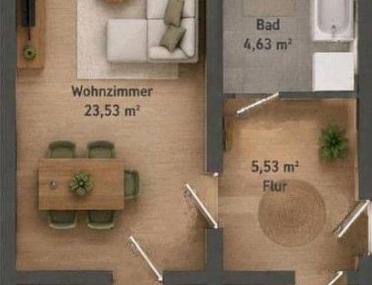 Prenájom bytu 3-izbový 60 m², Landgraben 8g, Wüstenbrand Prenájom bytu 3-izbový 60 m², Landgraben 8g, Wüstenbrand