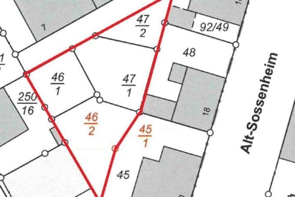 Predaj pozemku 293 m², Alt Sossenheim 20, Frankfurt am Main Predaj pozemku 293 m², Alt Sossenheim 20, Frankfurt am Main