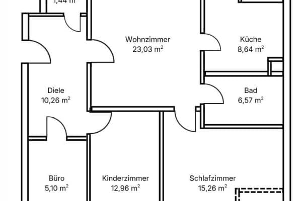 Prenájom bytu 4-izbový 84 m², Hohenzollernstraße, Koblenz, Porýnie-Falcko Prenájom bytu 4-izbový 84 m², Hohenzollernstraße, Koblenz, Porýnie-Falcko