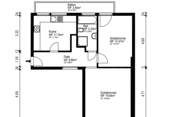 Predaj bytu 2-izbový 65 m², Düsseldorf, Severné Porýnie - Westfálsko Predaj bytu 2-izbový 65 m², Düsseldorf, Severné Porýnie - Westfálsko