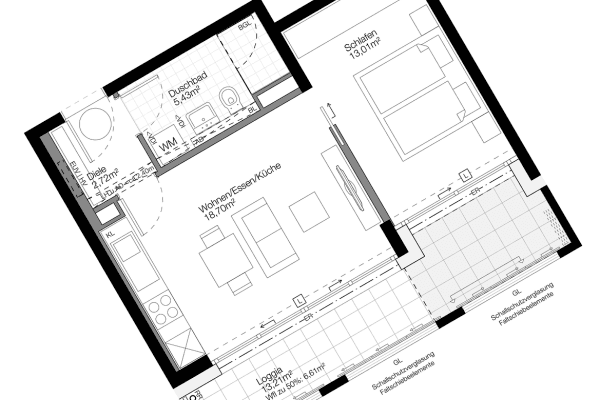 Prenájom bytu 2-izbový 47 m², München, Bavorsko Prenájom bytu 2-izbový 47 m², München, Bavorsko
