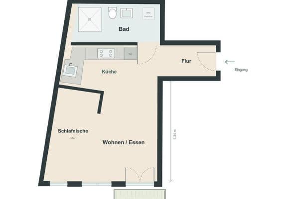 Prenájom bytu 1-izbový 51 m², Malmoer Str. 28c, Berlin, Berlín Prenájom bytu 1-izbový 51 m², Malmoer Str. 28c, Berlin, Berlín